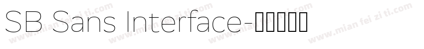 SB Sans Interface字体转换